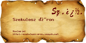 Szekulesz Áron névjegykártya